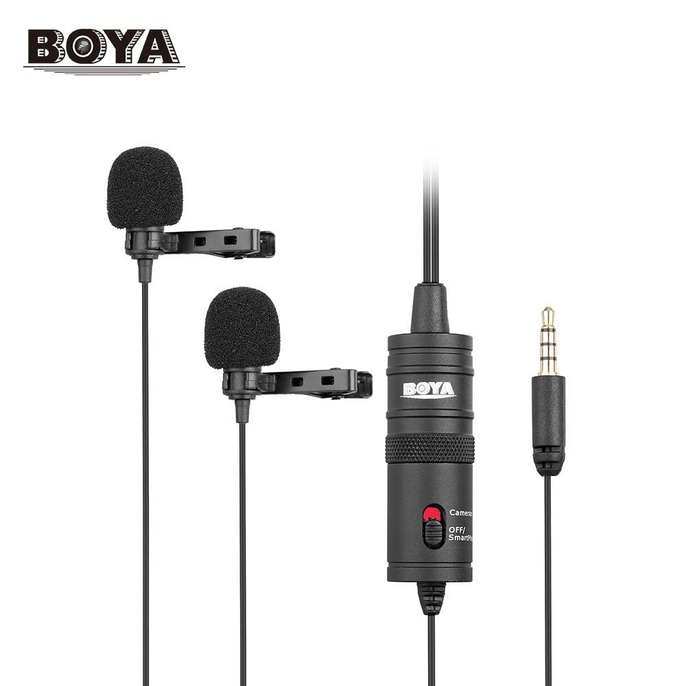 Boya BY-M1DM Dual Lavalier Microphone Omnidirectional Mic ...