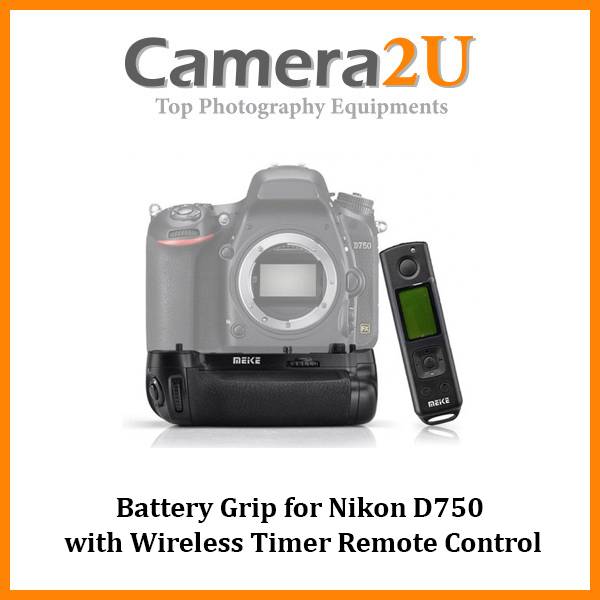 Battery Grip for Nikon D750 with Wireless Timer Remote Control