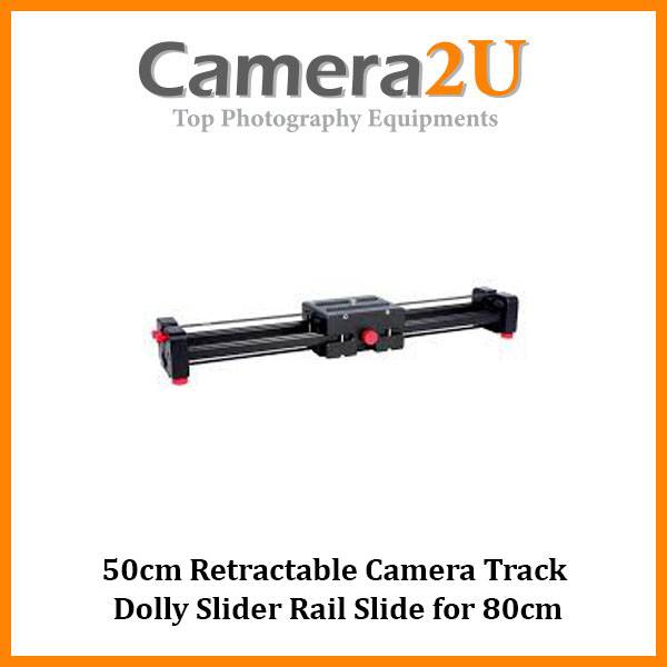 50cm Retractable Camera Track Dolly Slider Rail Slide for 80cm