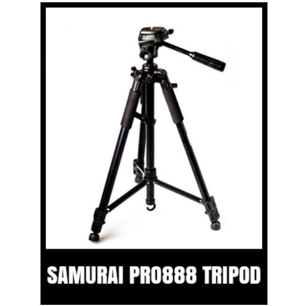 Samurai Pro888 BLACK Aluminum light weight Tripod Free Pouch