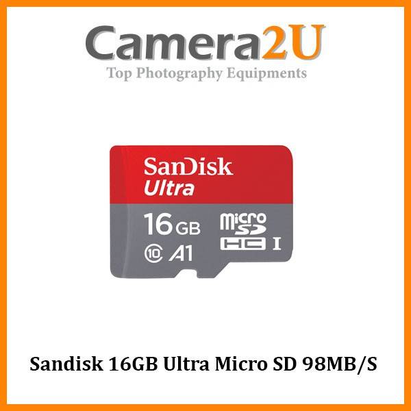 SanDisk Ultra 16GB MicroSD Memory Card 98MB/S UHS-I C10 U1 A1