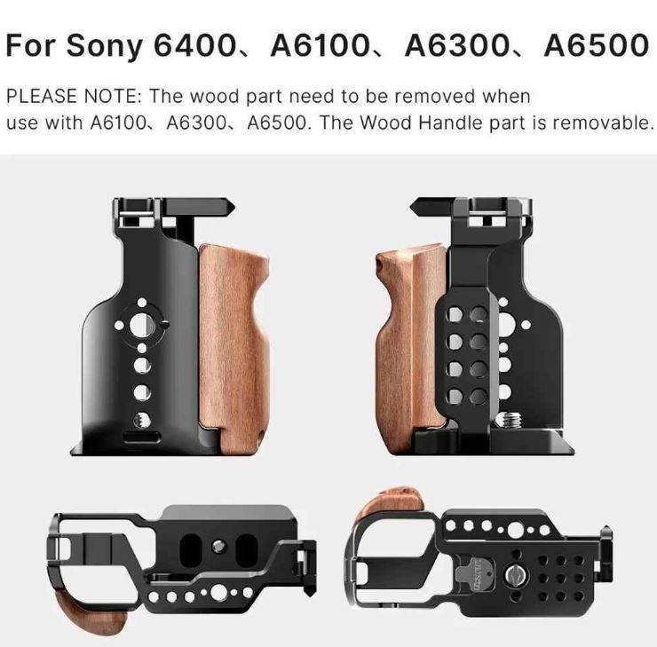 UURig CA6400 for Sony A6400 A6300 DSLR Camera Vlog Housing Cage Frame