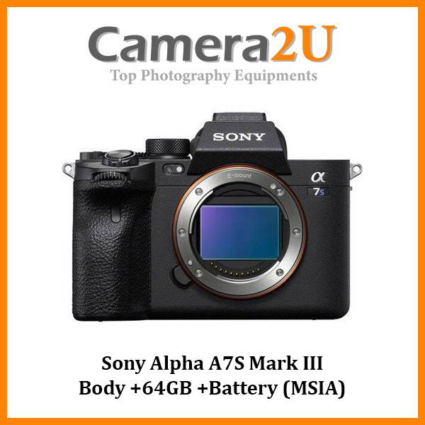 Sony Alpha A7S Mark III Mark MK III Mirrorless Camera Body +64GB (MSIA)
