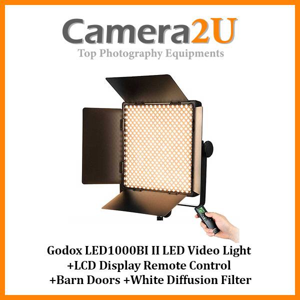 Godox LED1000BI II LED Video Light Dimmable Color Temperature +LCD