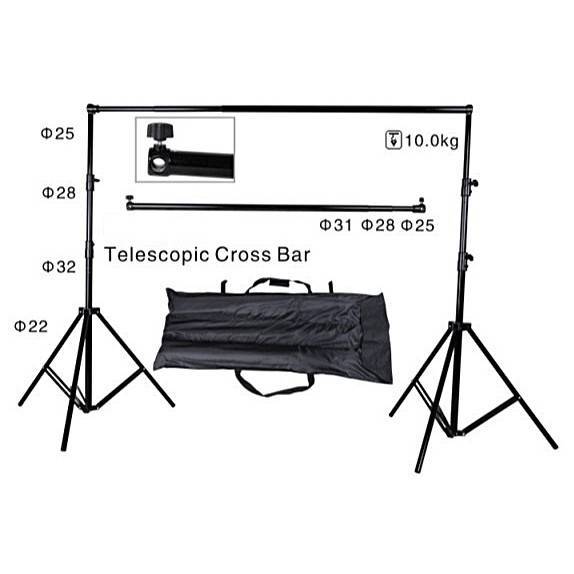 White 3m X 6m Muslin Backdrop Kit (Backdrop With Stand) Camera2u