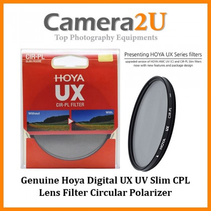 Filtro Hoya Circular Polarizzatore UX 37mm - Riduce Riflessi, Satura I Colori, Impermeabile, Per Obiettivi Grandangolari