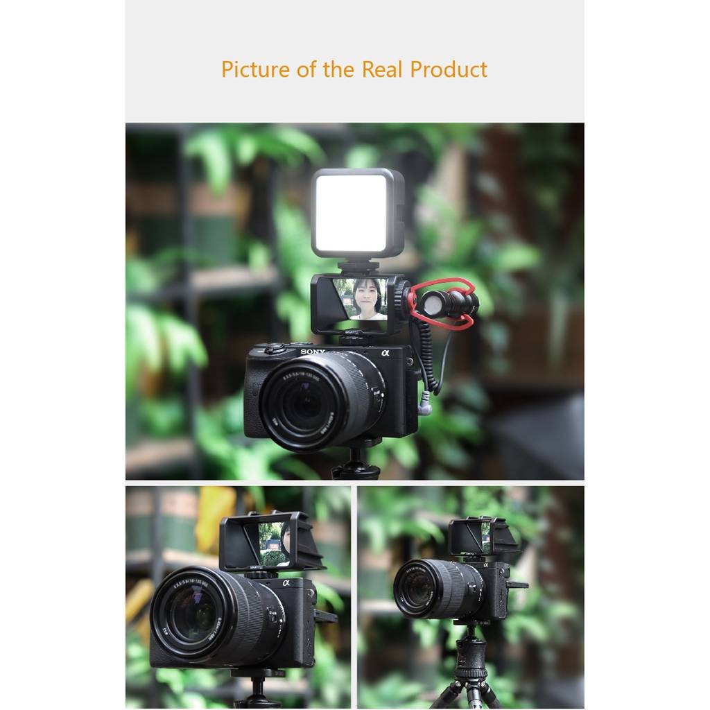 Kit Teleprompter Con Espejo Plegable Para Móvil - Soporte Universal Con Zapata Fría, Ideal Para Streaming, Vídeos Y Selfies Con Cámara Trasera