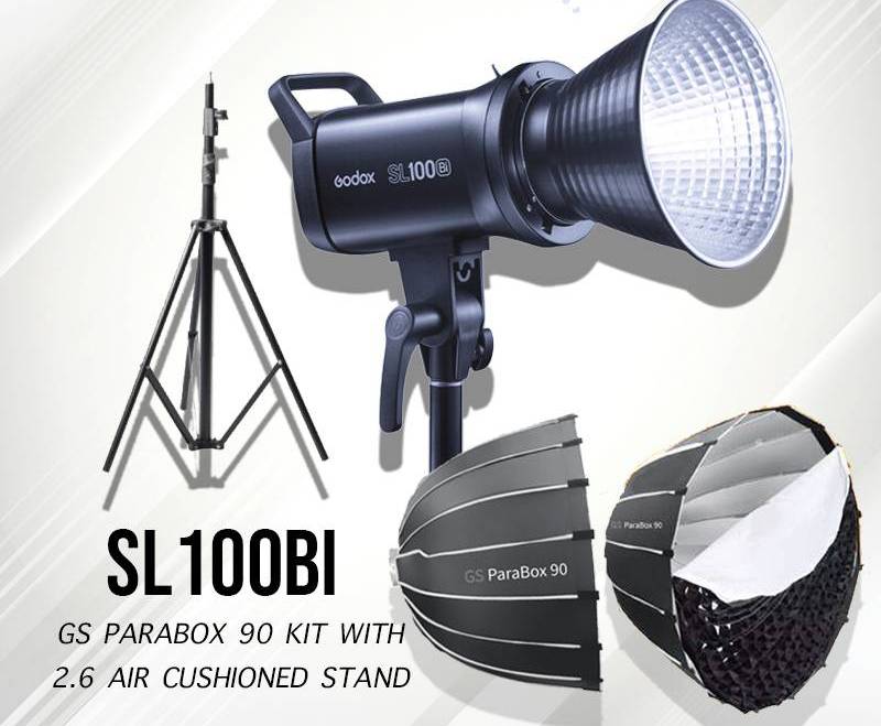 Godox SL100bi Bi Colour With GS Parabox 90 Softbox (With