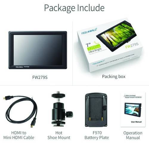 Feelworld FW279S 7 Inch Ultra Bright 2200NIT Daylight Viewable
