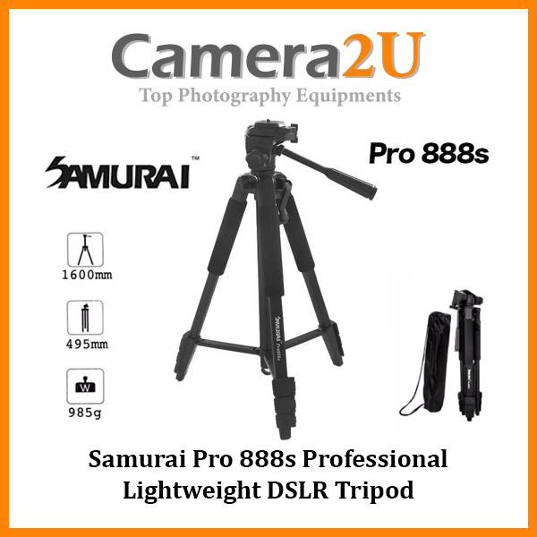 Samurai Pro 888s Professional Lightweight DSLR Tripod Camera2u