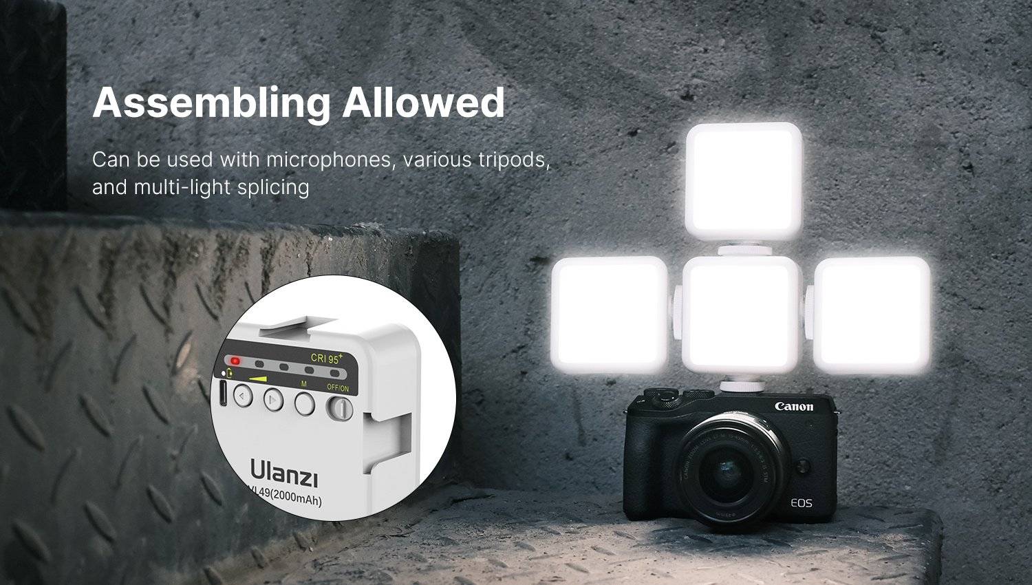 Ulanzi VL49 VL49 Mini Led Video Light For Smartphone And DSLR (White