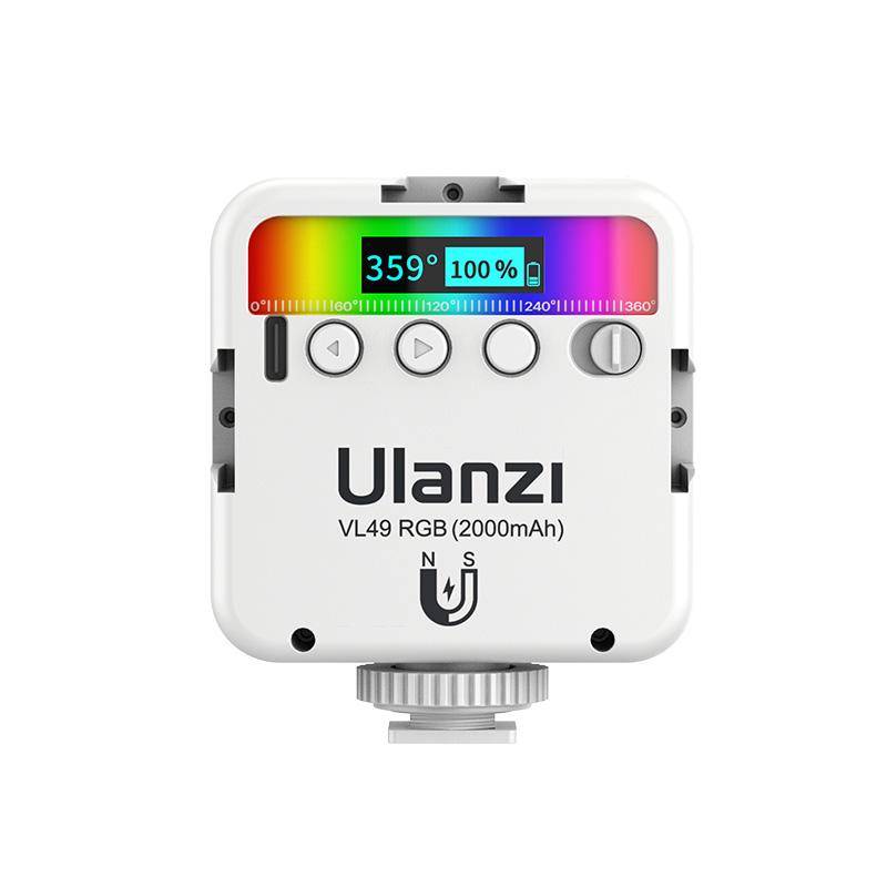 READY STOCK Ulanzi VL49 RGB Mini Led Video Light For Smartphone And DSLR  (White)