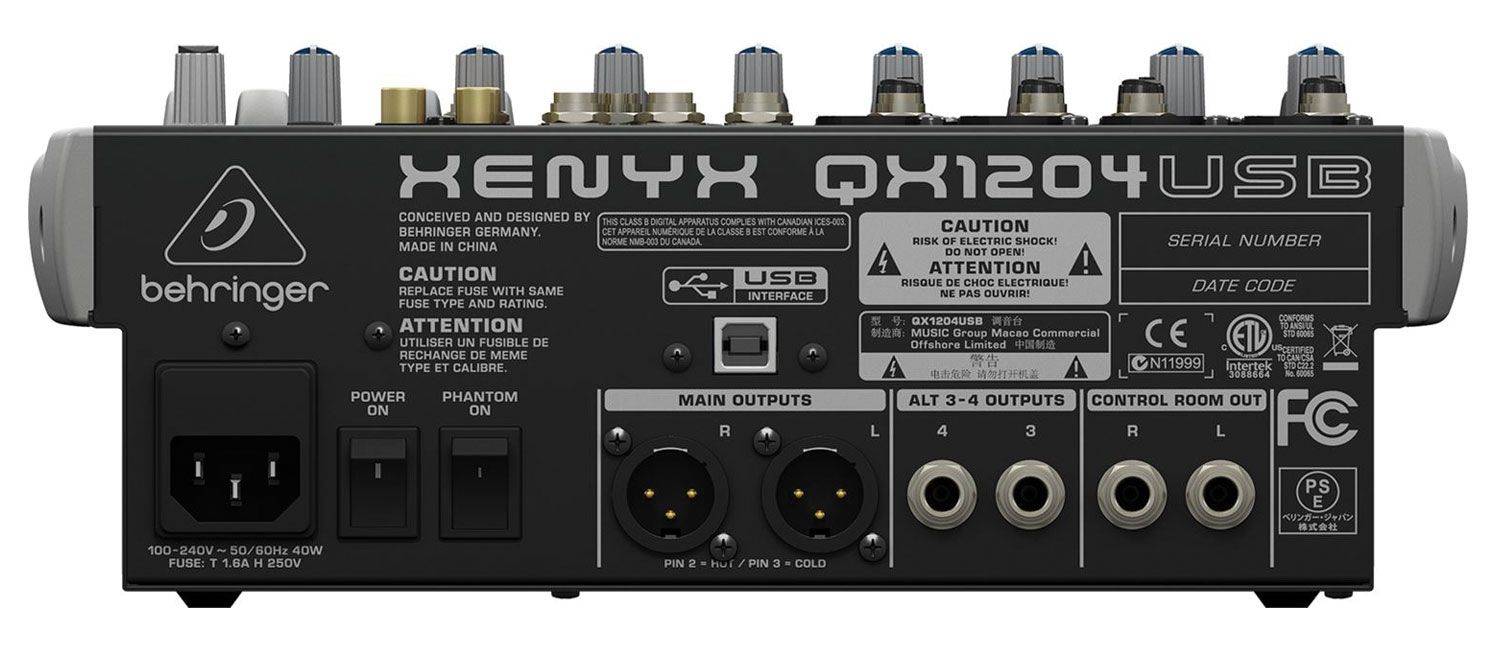 Behringer XENYX QX1204USB Mixer with USB and Effects (XENYXQX1204USB
