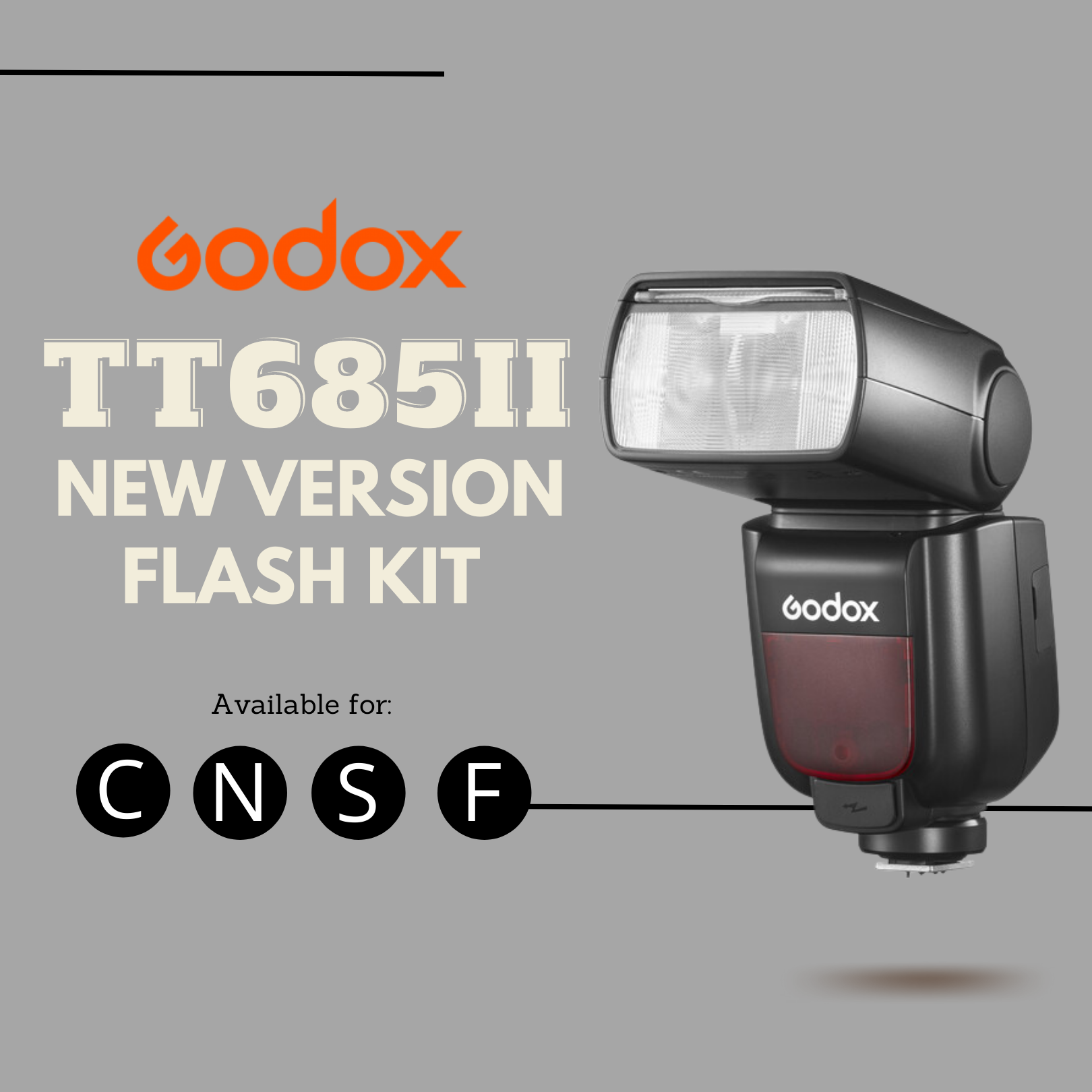 Godox TT685II TT685 II Flash Version 2 New Version Flash Kit for Canon Nikon Sony Fujifilm
