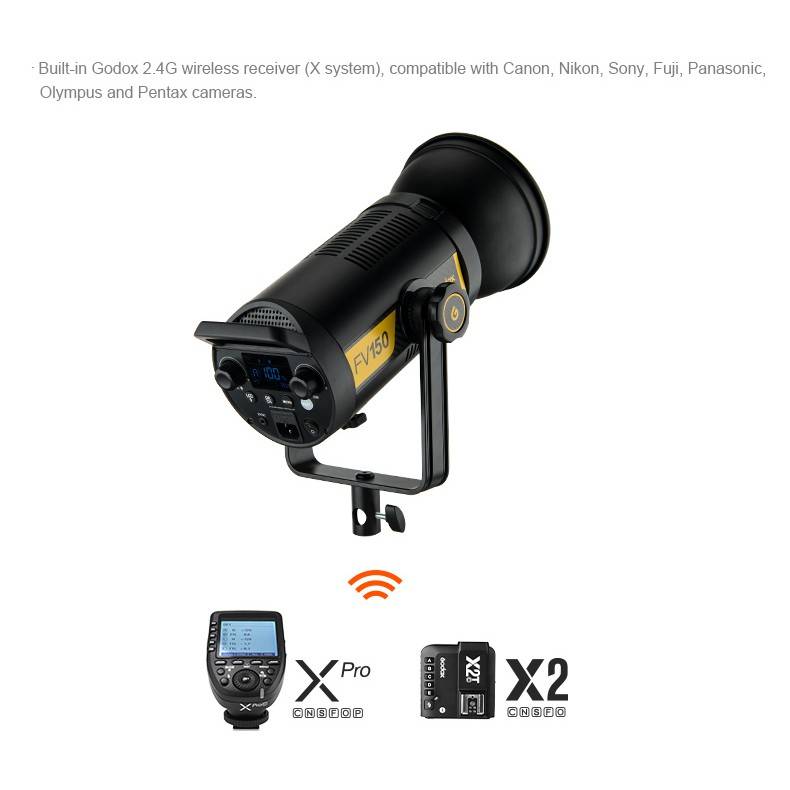 Godox FV200 Basic Light Stand High Speed Sync Flash LED Light with  Built-in Wireless Receiver