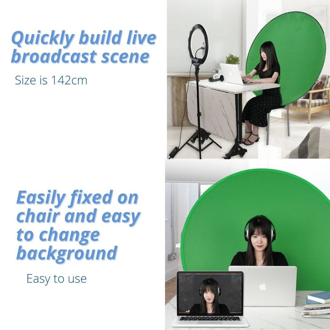 GS 142cm Hanging Chair Green Screen Backdrop Suitable for Meeting Live