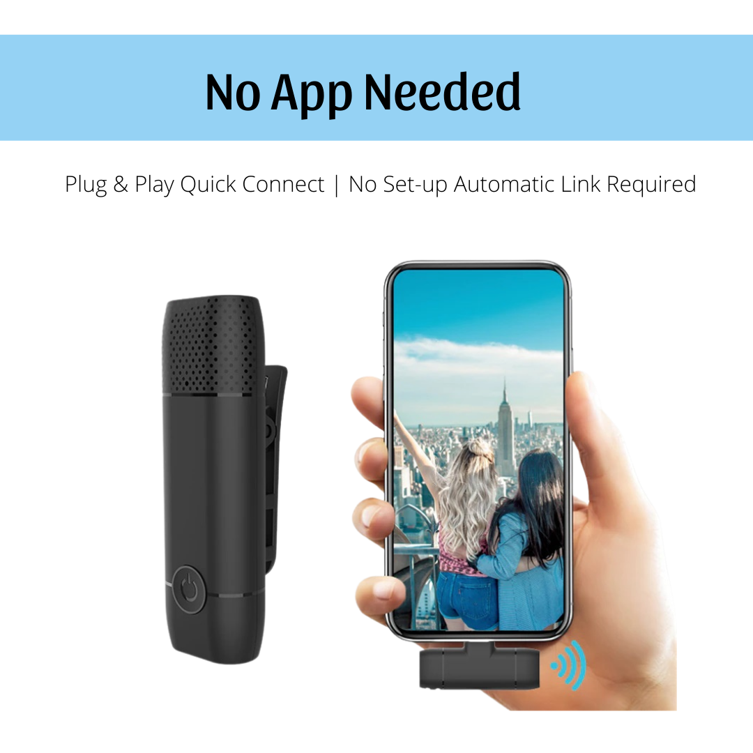 GS M10 Wireless Lavalier Microphone for iPhone and Android Smartphone Live Broadcast Noise