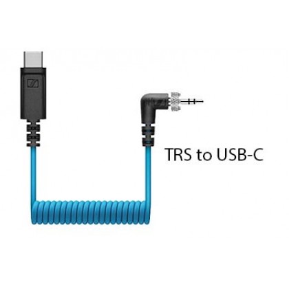 Sennheiser CL 35 Locking TRS to USB-C TRS TRRS Coiled Cable