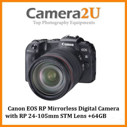 Canon EOS RP Mirrorless Digital Camera with RP 24-105mm STM Lens +64GB ...