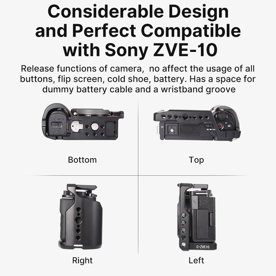 Ulanzi CZVE10 Metal Camera Vlog Cage for Sony ZVE10 Camera2u Malaysia Top Camera Equipments