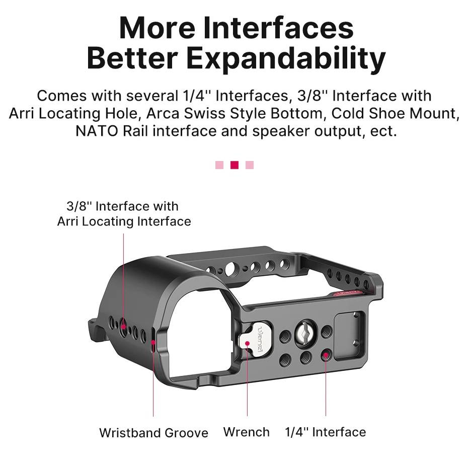 Ulanzi CZVE10 Metal Camera Vlog Cage for Sony ZVE10 Camera2u Malaysia Top Camera Equipments