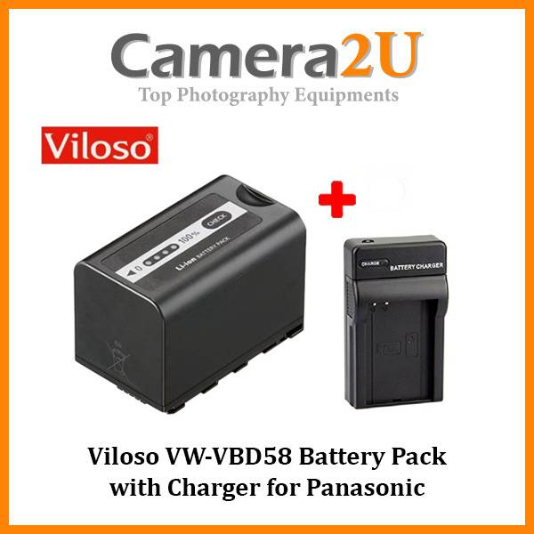 Viloso VW-VBD58 / AG-VBR59 Battery Pack with Charger for Panasonic
