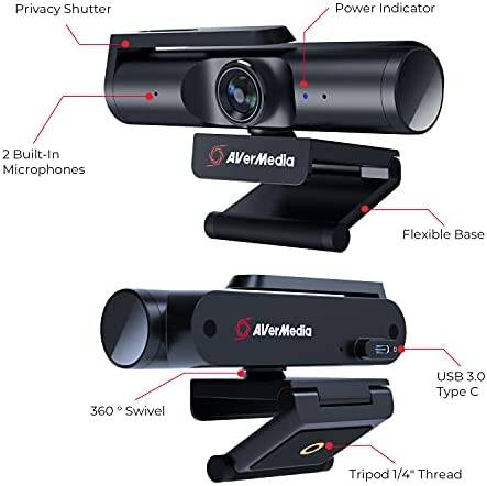 AVerMedia PW513 Live Streamer Cam 513 1080P60 4K Webcam | Camera2u