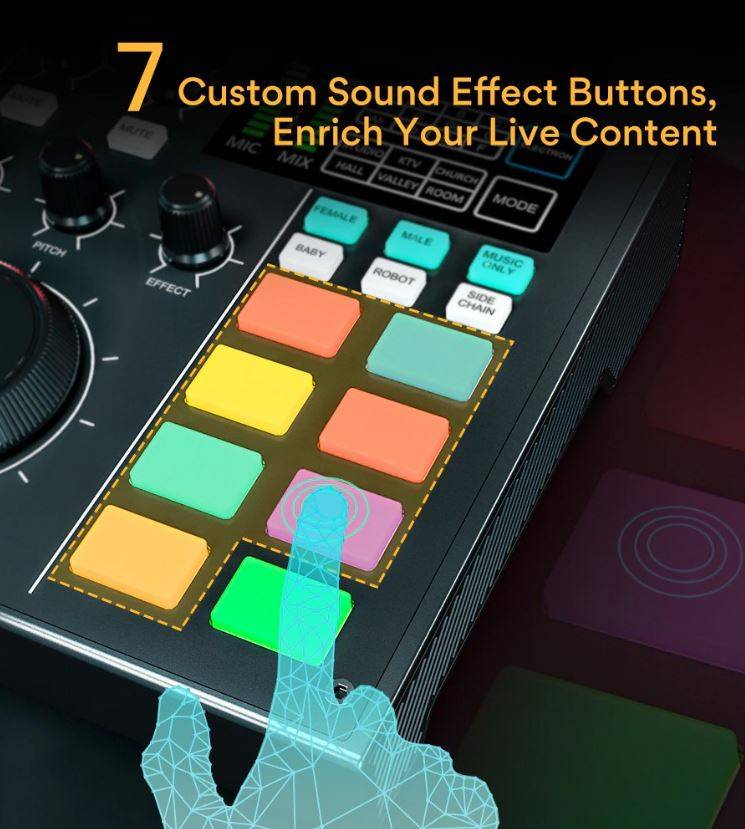 MAONO AUAM100 AM100 Professional Audio Interface Sound Card Mixer