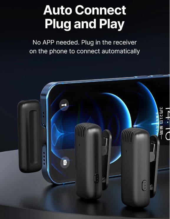 Ulanzi J12 Wireless Lavalier Microphone System for Smartphone Camera2u Malaysia Top Camera