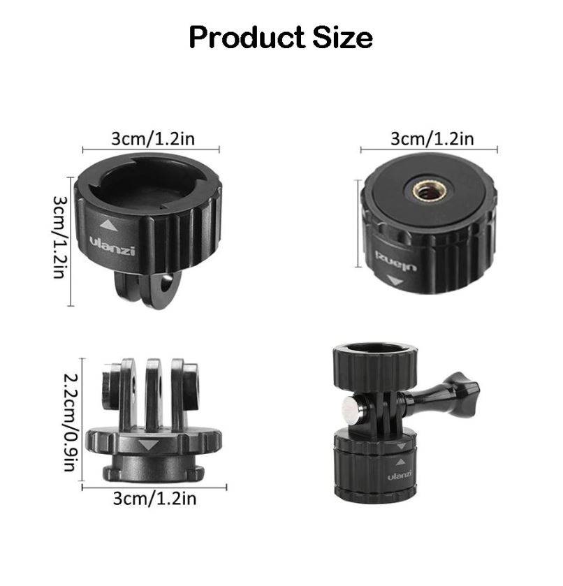 (Pre-Order) Ulanzi GP-4 Magnetic Go Quick Release Tripod Mount Adapter for  GoPro HERO 11 10 Insta360 ONE R DJI OSMO Action Camera
