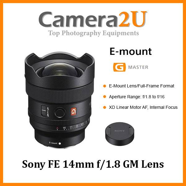 Sony FE 14mm f/1.8 GM Lens SEL14F18GM | Camera2u Malaysia Top