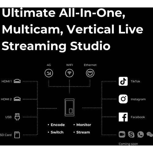 YoloLiv Instream AllInOne Multicam Vertical Live Streaming Encoder