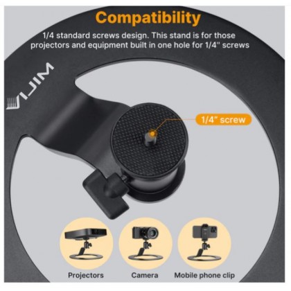 Zqkimzi Projektor Ständer Verstellbar - 360° Neigung Für Desktop & Bett