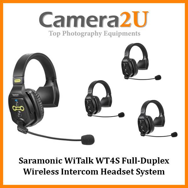 Saramonic WiTalk WT4S Full-Duplex Wireless Intercom Headset System ...