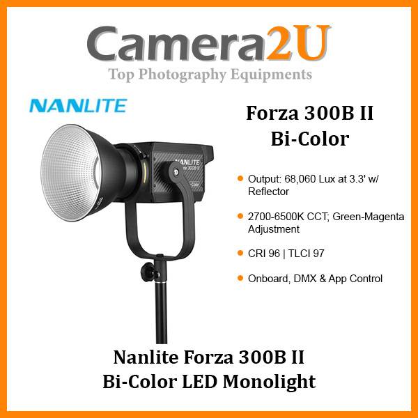 Nanlite Forza 300B II BiColor LED Monolight Camera2u Malaysia Top