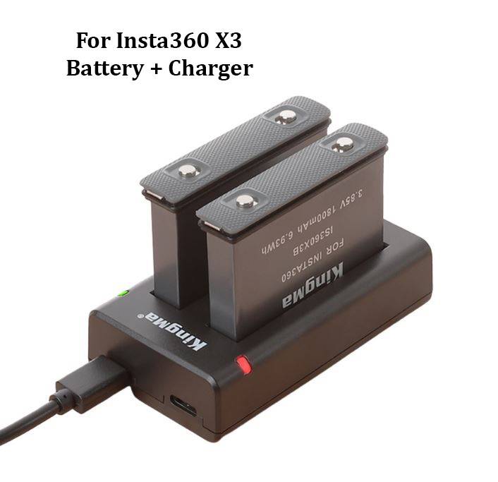 Insta360 ONE X Battery Charger Pack, Compatible With Insta360 ONE X