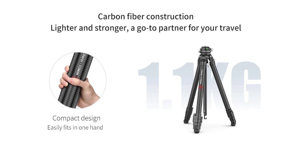 Ulanzi Zero F38 Lightweight Travel Tripod Full Carbon Fiber