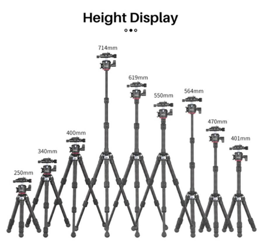 Ulanzi MT-20 Professional Carbon Fiber Tripod Monopod Digital DSLR ...