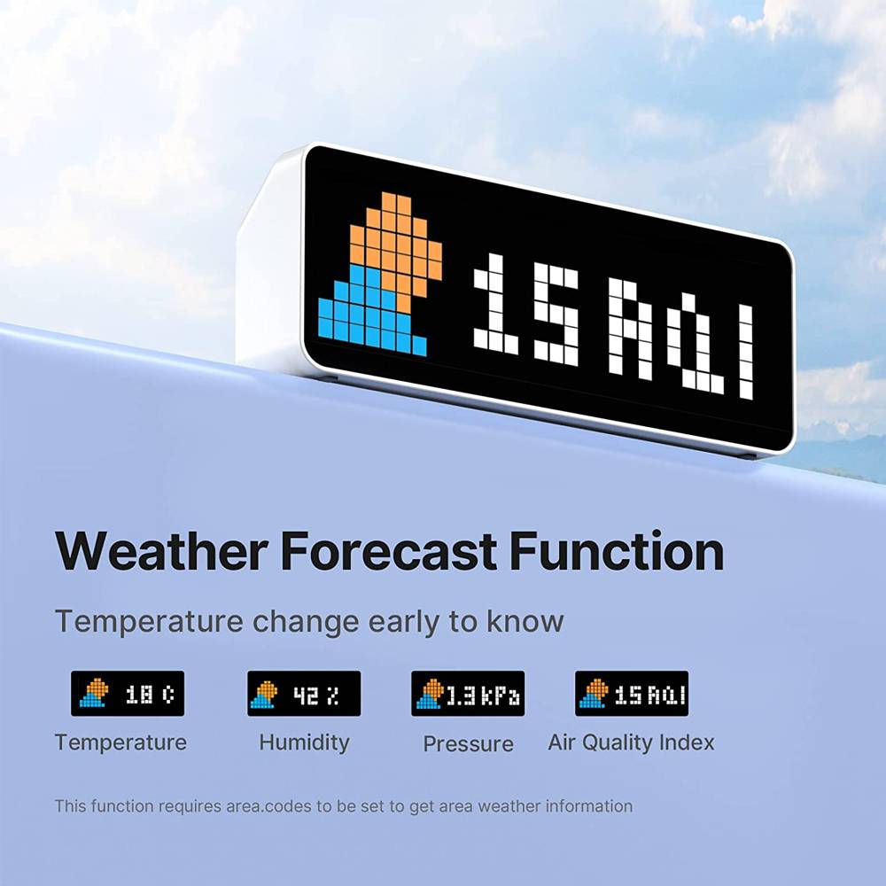 Ulanzi Smart Pixel Clock TC001 Digital Clock with LED Full-Color Large ...