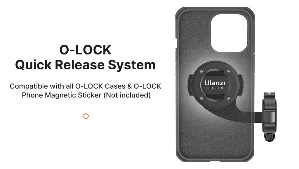 Ulanzi OLock Motorcycle Bike Phone Holder Mount Quick Release Bicycle