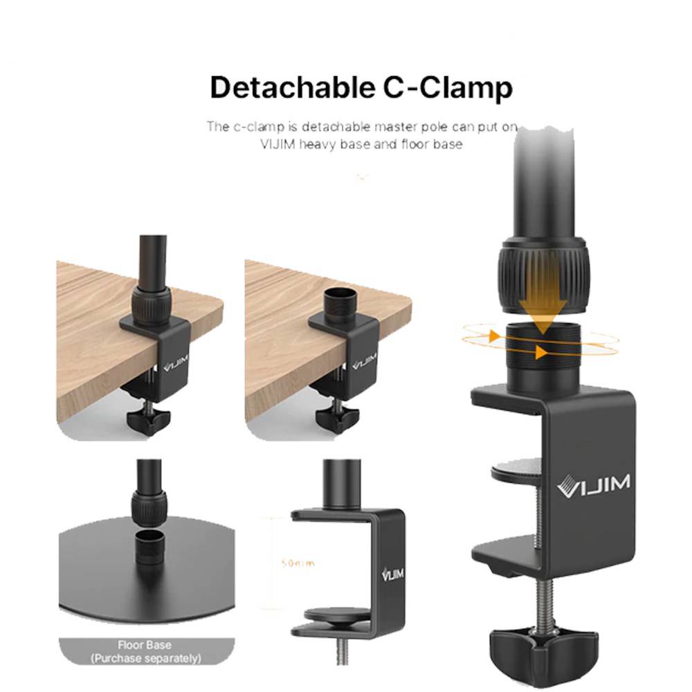 Ulanzi VIJIM LS10 Camera Mount Desk Stand with Flexible Auxiliary