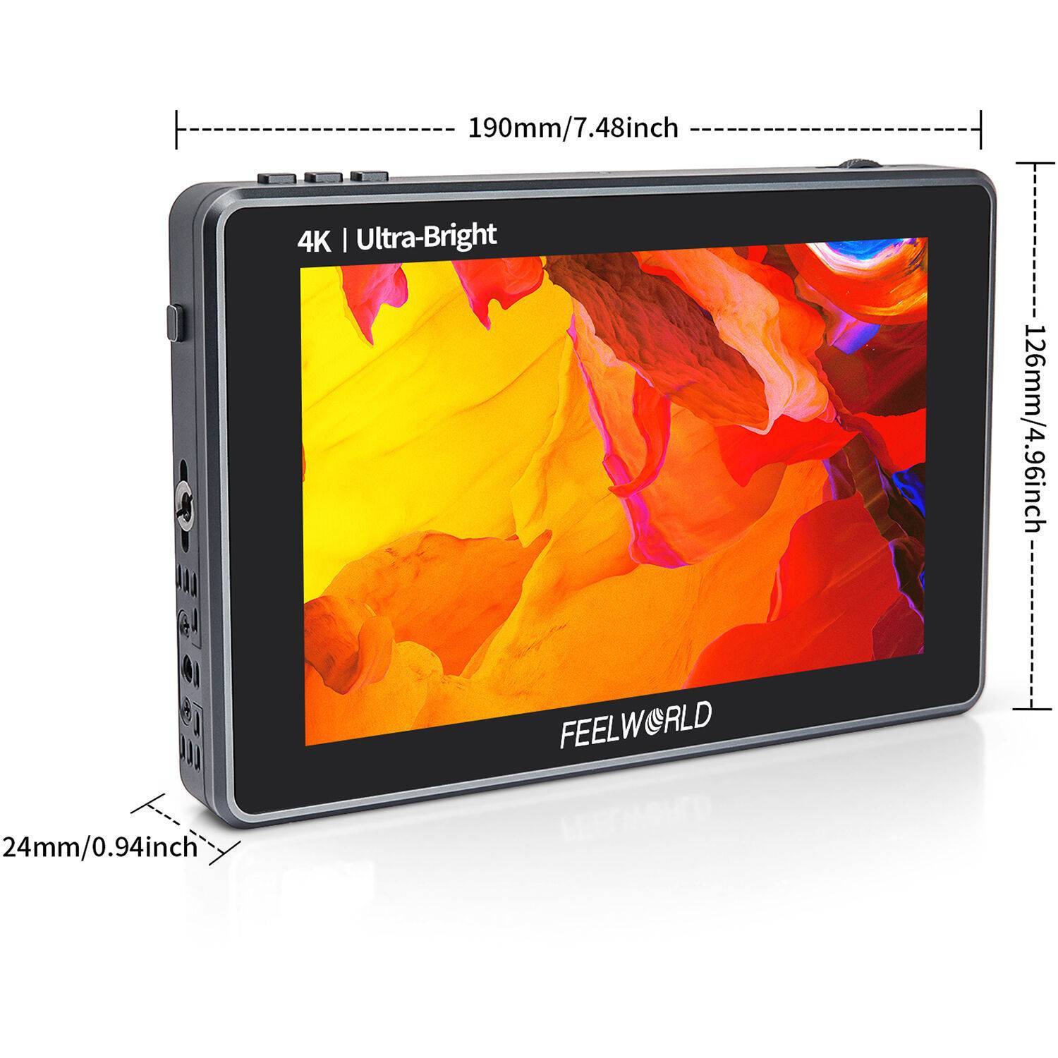 Feelworld L7 7-Inch Rugged Aluminum 4K HDMI On-Camera Monitor ...