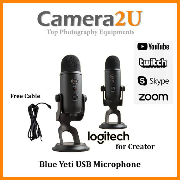 Blue Yeti USB Microphone for PC Podcast Gaming Streaming Studio Computer  Mic Blackout