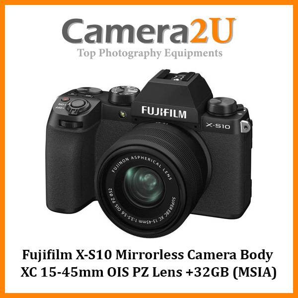 Fujifilm XS10 Mirrorless Camera Body XC 1545mm OIS PZ Lens XS10 +32GB (MSIA) Camera2u