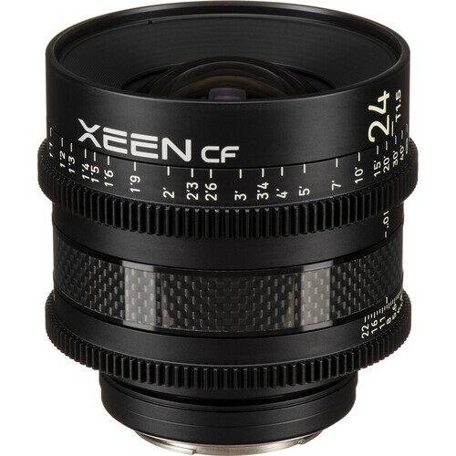 XEEN CF Cinema 24mm T1,5 Objektiv – Vollformat, Canon EF, Carbon-Linsenzylinder, 8K Auflösung