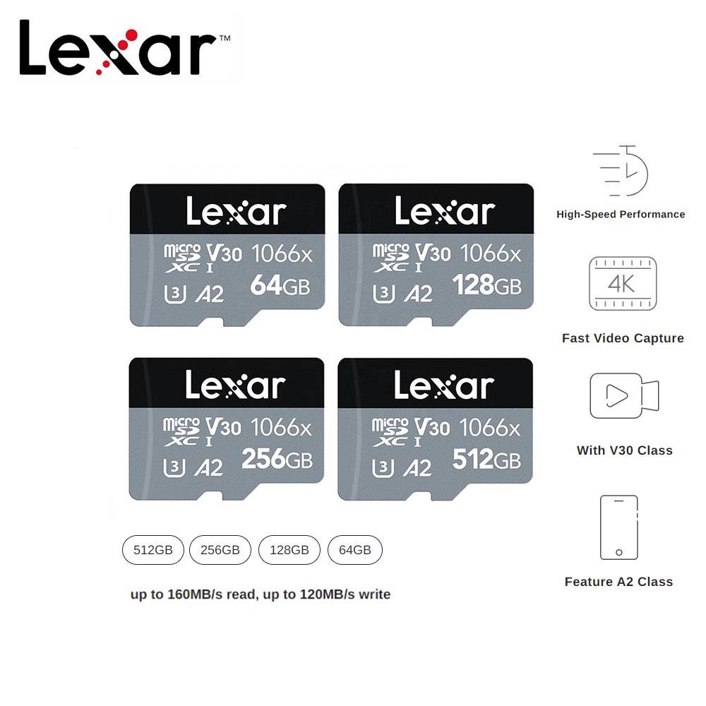 Lexar® Professional 1066x microSDHC™/microSDXC™ UHS-I Cards SILVER ...