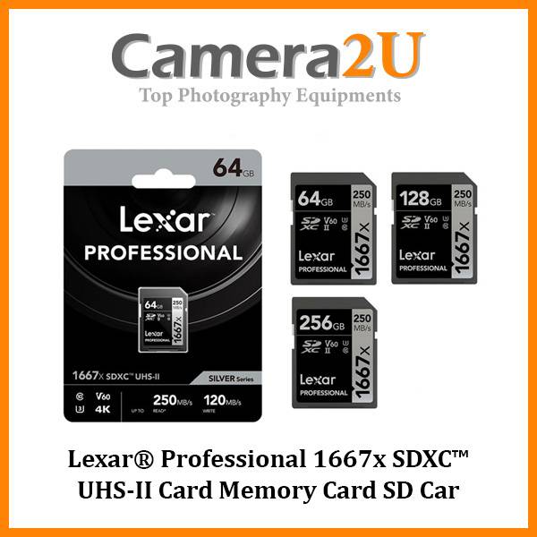 Lexar® Professional 1667x SDXC™ UHS-II Card 64GB/128GB/256GB Memory Card SD Card