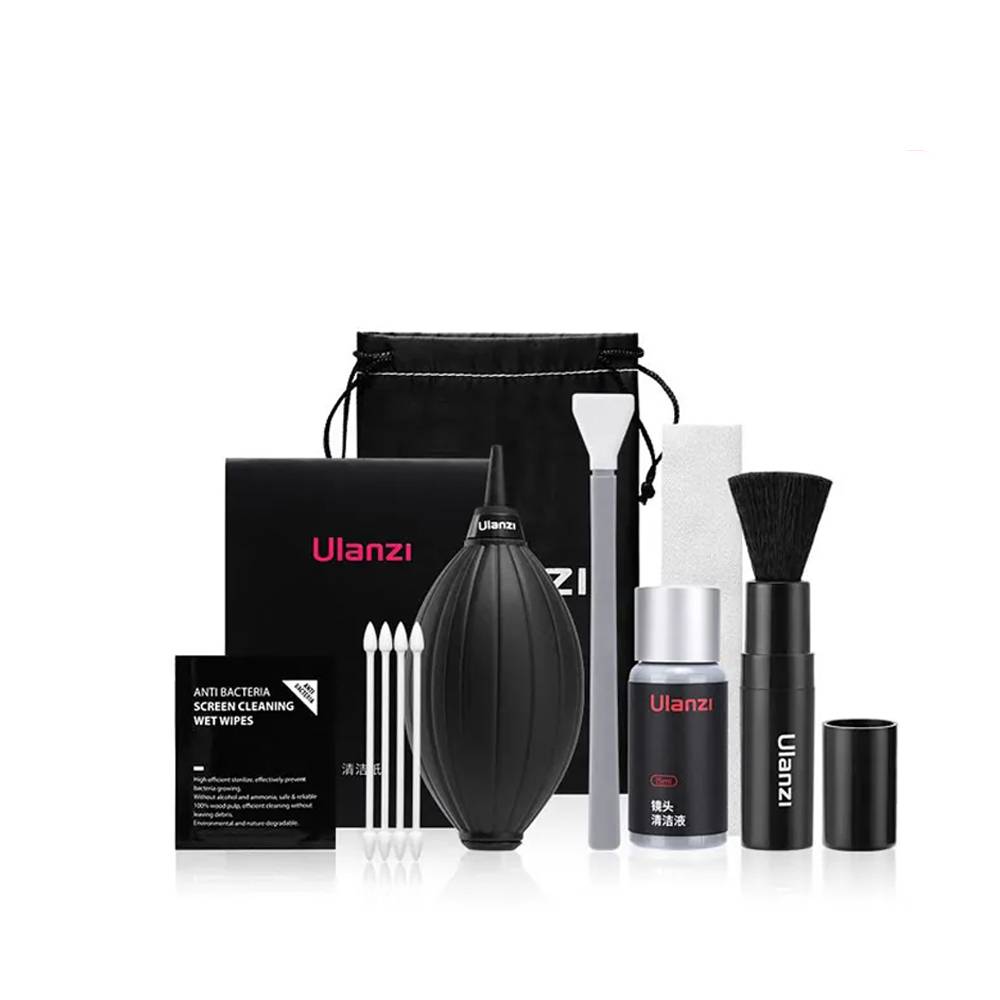 Ulanzi 9in1 Camera Cleaning Kit Cleaning Brush +Silicone Air Blower +Sensor  Cleaning Stick +15ml Lens Cleaner +Bag
