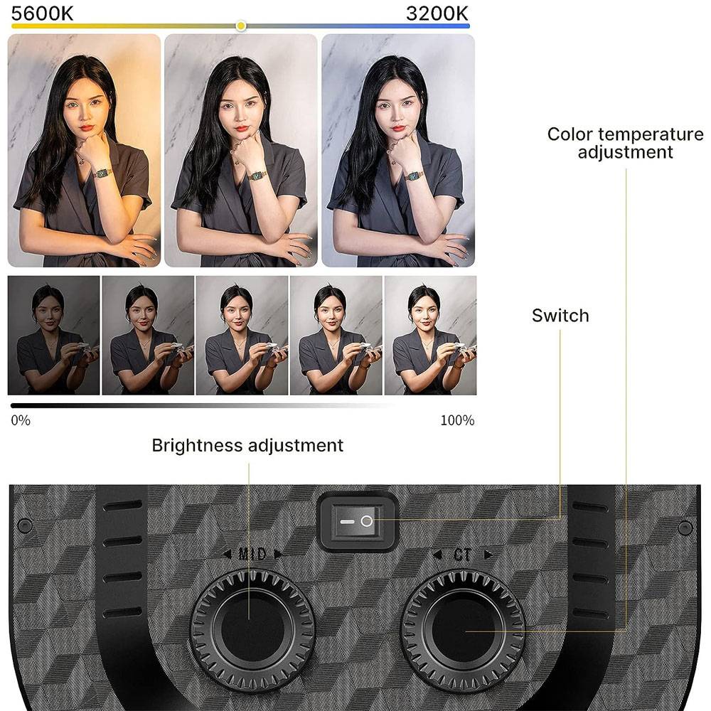 Ulanzi VIJIM K7 Desktop Live Broadcast Fill Light with Desktop Stand ...