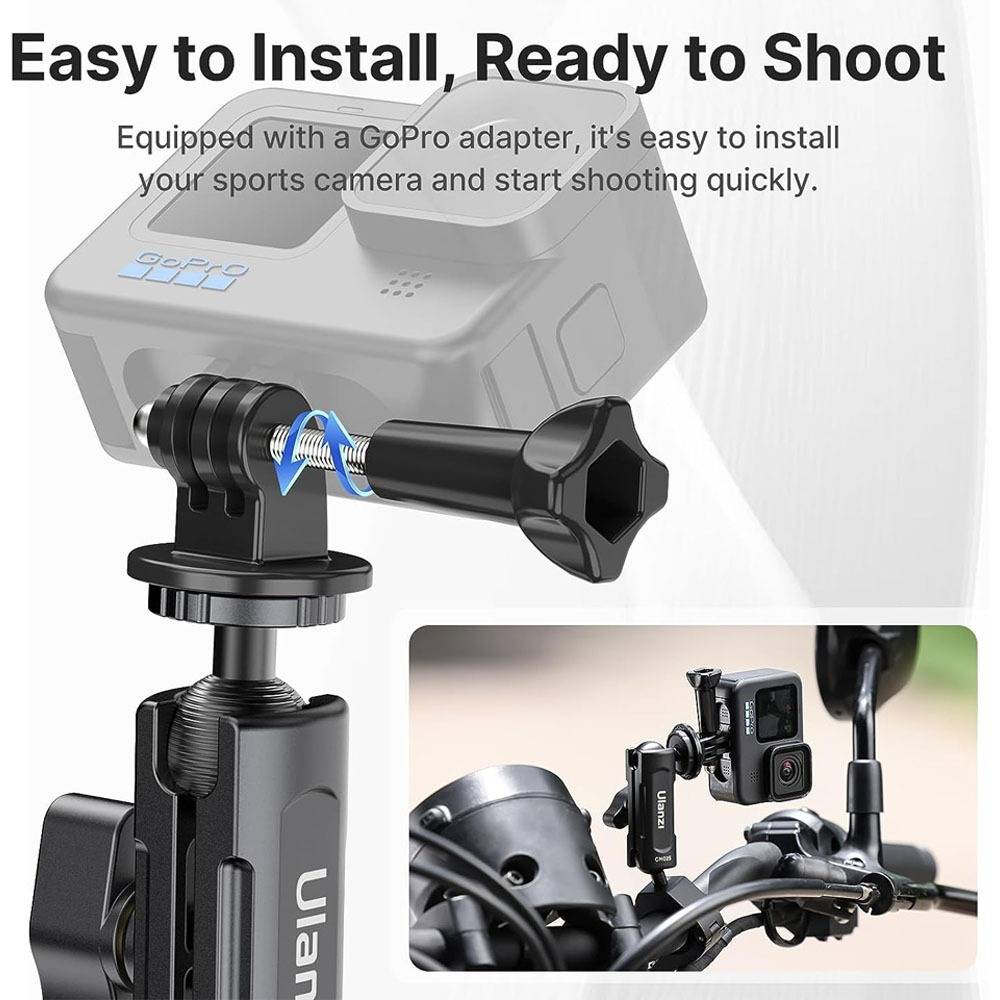 Handlebar Clamp Gopro Gimbal Bike Mount Ulanzi CM025 Bike